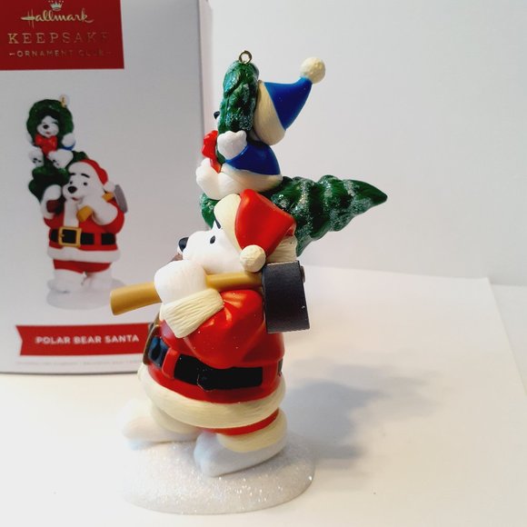 Hallmark Polar Bear Santa Keepsake Ornament Club KOC 2022 Member Exclusive Sound - Picture 7 of 9